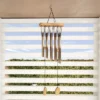 Metal And Wood Wind Chimes - 34.5-Inch Tuned Metal Chimes - Soothing Tones For Garden, Patio, Porch, Or Outdoor Decor By Nature Spring (Bronze Finish)