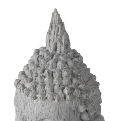 A&B Home Outdoor Decor 12" Meditating Buddha Head Sculpture - Gray