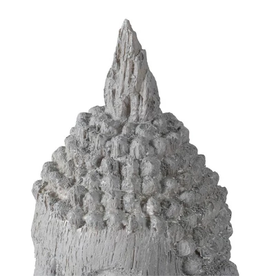 A&B Home Outdoor Decor 12" Meditating Buddha Head Sculpture - Gray 1 A&B Home Outdoor Decor 12" Meditating Buddha Head Sculpture - Gray