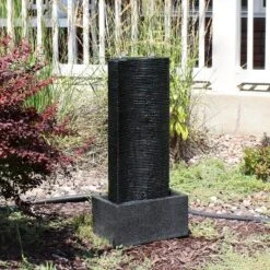 Sunnydaze Decor Sunnydaze 31"H Electric Polyresin Rippling Tower Column Outdoor Water Fountain With Lights -Garden Furniture Store GUEST 6d979c40 8a12 488d af42 8ceddd5b980f