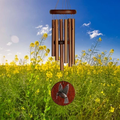 Woodstock Wind Chimes Signature Collection, Woodstock Habitats Chime, Teak 17'' Hummingbird Wind Chime HCTH 1 Woodstock Wind Chimes Signature Collection, Woodstock Habitats Chime, Teak 17'' Hummingbird Wind Chime HCTH