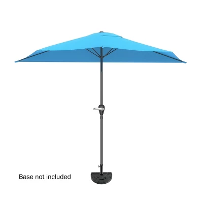 Nature Spring 9' Half-Round Patio Umbrella - Brilliant Blue 1 Nature Spring 9' Half-Round Patio Umbrella - Brilliant Blue