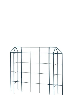 Gardener's Supply Company Zenith Trellis And Tower Combo | Sturdy Powder-Coated Steel Support For Heavy Fruiting Plants - 34" High Installed (Blue) - 1 Gardener's Supply Company Zenith Trellis And Tower Combo | Sturdy Powder-Coated Steel Support For Heavy Fruiting Plants - 34" High Installed (Blue) -