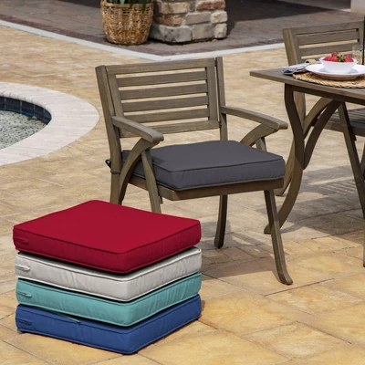 Arden Selections 20" X 20" ProFoam Outdoor Dining Seat Cushion Slate 2 Arden Selections 20" X 20" ProFoam Outdoor Dining Seat Cushion Slate - Image 2