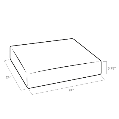 Arden Selections 24" X 24" Outdoor Deep Seat Cushion Stone Gray Leala 6 Arden Selections 24" X 24" Outdoor Deep Seat Cushion Stone Gray Leala - Image 6