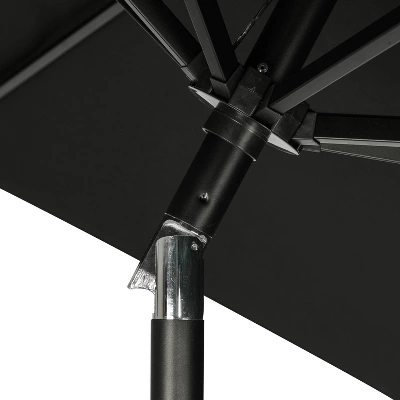 9' X 9' Mirage II Market Patio Umbrella With Auto-Tilt Black - Island Umbrella 7 9' X 9' Mirage II Market Patio Umbrella With Auto-Tilt Black - Island Umbrella - Image 7