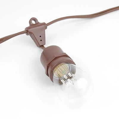 Novelty Lights Edison Outdoor String Lights With 25 Suspended Sockets Brown Wire 37.5 Feet 2 Novelty Lights Edison Outdoor String Lights With 25 Suspended Sockets Brown Wire 37.5 Feet - Image 2
