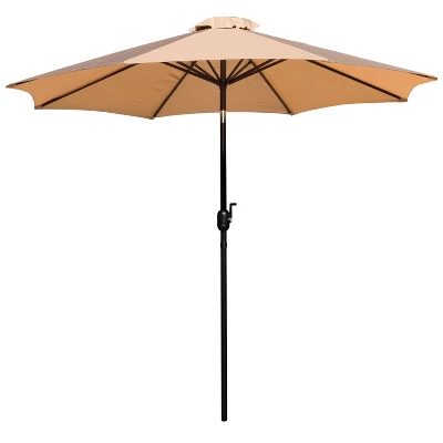 Emma And Oliver 9' Outdoor Patio Umbrella-Crank & Tilt Function - 1.5" Diameter Steel Pole 10 Emma And Oliver 9' Outdoor Patio Umbrella-Crank & Tilt Function - 1.5" Diameter Steel Pole - Image 10
