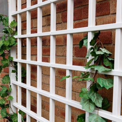 96" Winchester Vinyl Trellis - White - Dura-Trel 2 96" Winchester Vinyl Trellis - White - Dura-Trel - Image 2