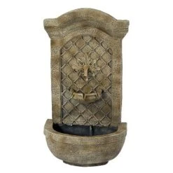 Sunnydaze Decor Sunnydaze 31"H Electric Polystone Rosette Leaf Outdoor Wall-Mount Water Fountain 13 Sunnydaze Decor Sunnydaze 31"H Electric Polystone Rosette Leaf Outdoor Wall-Mount Water Fountain -Garden Furniture Store GUEST 7ed670a4 d215 4df3 9b67 4164b7629ebb