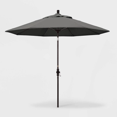 9' Aluminum Collar Tilt Crank Sunbrella Patio Umbrella - California Umbrella 4 9' Aluminum Collar Tilt Crank Sunbrella Patio Umbrella - California Umbrella - Image 4