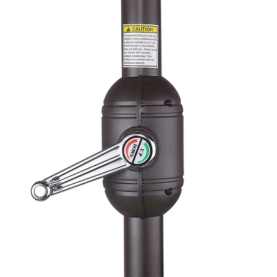 9-Foot Patio Umbrella - Easy Crank Outdoor Table Umbrella With Steel Ribs And Aluminum Pole For Deck, Porch, Backyard, Or Pool By Nature Spring (Gray) 2 9-Foot Patio Umbrella - Easy Crank Outdoor Table Umbrella With Steel Ribs And Aluminum Pole For Deck, Porch, Backyard, Or Pool By Nature Spring (Gray) - Image 2