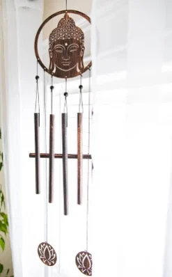 Dawhud Direct 38" H Eternal Zen Buddha Wind Chimes - Brown -Garden Furniture Store GUEST 7f728305 15e9 4063 88a4 1b32b3a2e1aa
