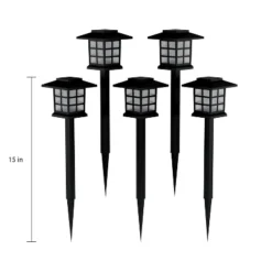 Nature Spring Solar Pathway Water-Resistant Coach Lights - 6 Count