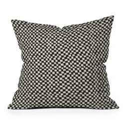 Iveta Abolina Lazy Checker Outdoor Throw Pillow Coal Black - Deny Designs -Garden Furniture Store GUEST 7fbcf269 3d7f 45b3 ba05 be6aa81ab5ad