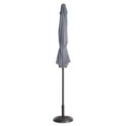 9-Foot Patio Umbrella - Easy Crank Outdoor Table Umbrella With Steel Ribs And Aluminum Pole For Deck, Porch, Backyard, Or Pool By Nature Spring (Gray) 8 9-Foot Patio Umbrella - Easy Crank Outdoor Table Umbrella With Steel Ribs And Aluminum Pole For Deck, Porch, Backyard, Or Pool By Nature Spring (Gray) -Garden Furniture Store GUEST 81ae0fe8 1687 4be1 bf3a 315a82ec68b7