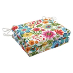 Gregoire Prima Outdoor Squared Corners Chair Pad Set Blue - Pillow Perfect -Garden Furniture Store GUEST 8444ce26 6dd1 410f a02b 6a23cc90a295