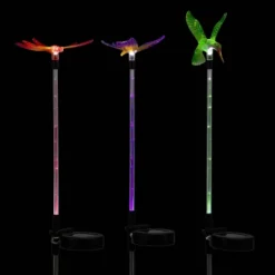 3pc Butterfly, Hummingbird, And Dragonfly Solar Fiber LED Pathway Garden Stakes - Alpine Corporation -Garden Furniture Store GUEST 847be3bf 75f6 4227 8c6c aa4de3c7bcca