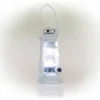 Indoor/Outdoor Hurricane Lantern With LED Lights And Timer Cool White - Alpine Corporation