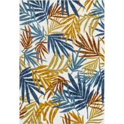 NuLOOM Flor Multi Tropical Leaves Indoor/Outdoor Patio Area Rug -Garden Furniture Store GUEST 88409947 8521 4bca adaf 1aa8c61c7068