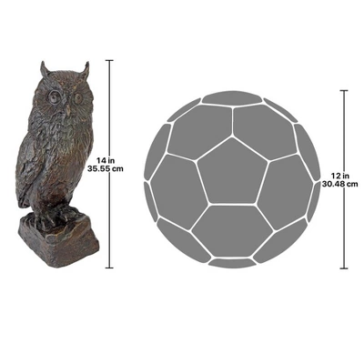 Design Toscano The Wise Owl Bronze Garden Statue 3 Design Toscano The Wise Owl Bronze Garden Statue - Image 3