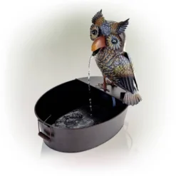 23" Iron Owl Fountain Brown - Alpine Corporation 6 23" Iron Owl Fountain Brown - Alpine Corporation -Garden Furniture Store GUEST 8ba6845b 66ac 4322 9f80 e594ab06d564