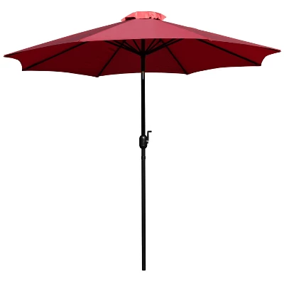 Emma And Oliver 9' Outdoor Patio Umbrella-Crank & Tilt Function - 1.5" Diameter Steel Pole 9 Emma And Oliver 9' Outdoor Patio Umbrella-Crank & Tilt Function - 1.5" Diameter Steel Pole - Image 9