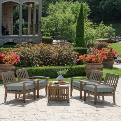 Arden Selections 24" X 24" Outdoor Deep Seat Cushion Stone Gray Leala 4 Arden Selections 24" X 24" Outdoor Deep Seat Cushion Stone Gray Leala - Image 4