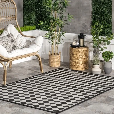 NuLOOM Valery Checkered Indoor/Outdoor Patio Area Rug 1 NuLOOM Valery Checkered Indoor/Outdoor Patio Area Rug
