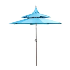 Aoodor 9FT Patio Umbrella Outdoor Table Umbrella 3 Tiers With 8 Ribs -Garden Furniture Store GUEST 8f542d89 9972 4403 bdc2 cce8003fc078