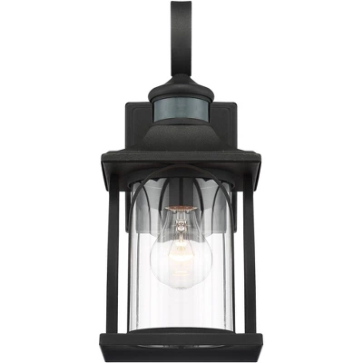 John Timberland Adaes Mission Outdoor Wall Light Fixture Textured Black Motion Sensor 14 1/4" Clear Glass For Post Exterior Barn Deck House Porch Yard 3 John Timberland Adaes Mission Outdoor Wall Light Fixture Textured Black Motion Sensor 14 1/4" Clear Glass For Post Exterior Barn Deck House Porch Yard - Image 3