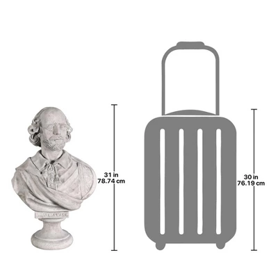 Design Toscano William Shakespeare Grande-Scale Sculptural Bust 5 Design Toscano William Shakespeare Grande-Scale Sculptural Bust - Image 5
