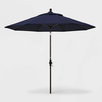 9' Aluminum Collar Tilt Crank Sunbrella Patio Umbrella - California Umbrella 7 9' Aluminum Collar Tilt Crank Sunbrella Patio Umbrella - California Umbrella - Image 7