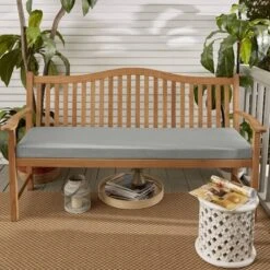 55"x18" Outdura Indoor/Outdoor Bench Cushion Smoke - Sorra Home