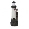 Sunnydaze Decor Sunnydaze 36"H Electric Polyresin Gull's Cove Lighthouse Outdoor Water Fountain With LED Light