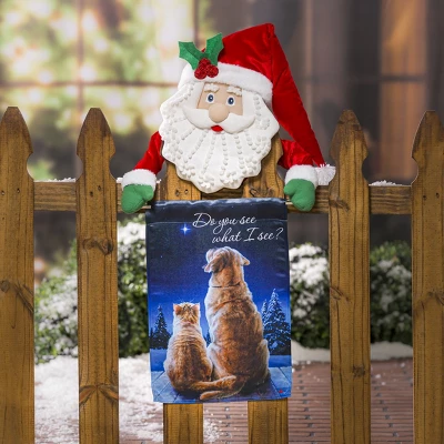 Evergreen Do You See What I See Garden Lustre Flag 1 Evergreen Do You See What I See Garden Lustre Flag