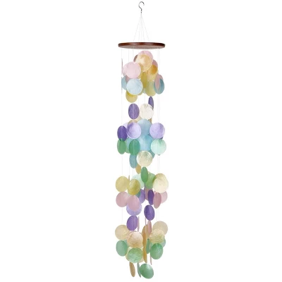 Woodstock Wind Chimes Asli Arts® Collection, Capiz Waterfall, 40'' Wind Chime 8 Woodstock Wind Chimes Asli Arts® Collection, Capiz Waterfall, 40'' Wind Chime - Image 8