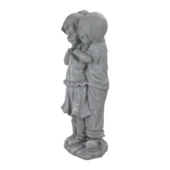 Northlight 19.5" Gray Boy Hugging Girl Outdoor Garden Statue -Garden Furniture Store GUEST 96c62957 5a2d 48ec 908f c58ddab5d66f