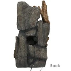 Sunnydaze Decor Sunnydaze 35"H Electric Polyresin Cascading Mountainside Outdoor Water Fountain With LED Lights -Garden Furniture Store GUEST 97e989e7 b689 4ee8 837b 64c4185fdf5d