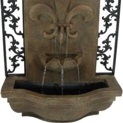 Sunnydaze Decor Sunnydaze 33"H Electric Polystone French Lily Design Outdoor Wall-Mount Water Fountain 11 Sunnydaze Decor Sunnydaze 33"H Electric Polystone French Lily Design Outdoor Wall-Mount Water Fountain -Garden Furniture Store GUEST 98d4e9eb d858 4e37 a69a 2f535991a8b5