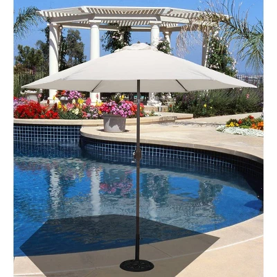 9' X 9' Round Aluminum Patio Umbrella Antique White - Tropishade 1 9' X 9' Round Aluminum Patio Umbrella Antique White - Tropishade