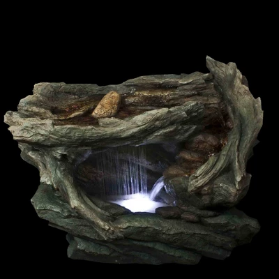 Northlight 31" LED Woodland Grotto With Stones Outdoor Garden Water Fountain 2 Northlight 31" LED Woodland Grotto With Stones Outdoor Garden Water Fountain - Image 2