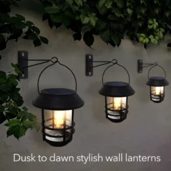 Dartwood Solar Wall Lanterns - Outdoor Mounted Wall Lanterns For Your Yard, Patio, Or Walkway (6 Pack, Black) 14 Dartwood Solar Wall Lanterns - Outdoor Mounted Wall Lanterns For Your Yard, Patio, Or Walkway (6 Pack, Black) -Garden Furniture Store GUEST 9beab515 5d34 45d6 9e99 408e28b9c010