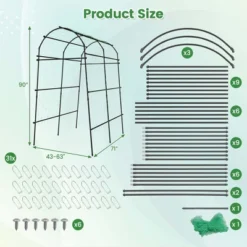 Costway 7.5FT Garden Arch Trellis Outdoor Plant Support Archway For Climbing Vine Flower 16 Costway 7.5FT Garden Arch Trellis Outdoor Plant Support Archway For Climbing Vine Flower -Garden Furniture Store GUEST 9c120e12 c552 4366 b5f9 1b9dfc278de7