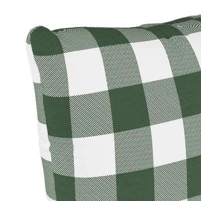 Classic Gingham Outdoor Throw Pillow Evergreen - Skyline Furniture 2 Classic Gingham Outdoor Throw Pillow Evergreen - Skyline Furniture - Image 2
