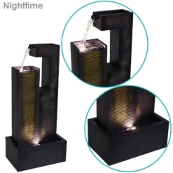 Sunnydaze Decor Sunnydaze 32"H Electric Metal Cascading Tower Outdoor Water Fountain With LED Lights 14 Sunnydaze Decor Sunnydaze 32"H Electric Metal Cascading Tower Outdoor Water Fountain With LED Lights -Garden Furniture Store GUEST 9df8b4c3 4336 46b3 bbc4 78e361fa45ad
