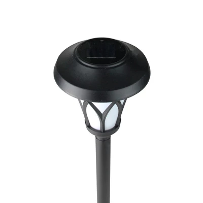 Northlight 19" Black And White LED Petal Lantern Solar Powered Lighted Pathway Marker 1 Northlight 19" Black And White LED Petal Lantern Solar Powered Lighted Pathway Marker
