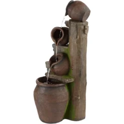 John Timberland Four Pot Rustic Cascading Outdoor Floor Water Fountain With LED Light 39 1/4" For Yard Garden Patio Deck Porch House Exterior 15 John Timberland Four Pot Rustic Cascading Outdoor Floor Water Fountain With LED Light 39 1/4" For Yard Garden Patio Deck Porch House Exterior -Garden Furniture Store GUEST 9f12e15c 5e77 4d02 b291 dee055db013d