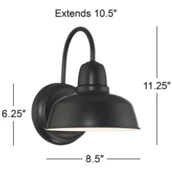 John Timberland Urban Barn Rustic Industrial Farmhouse Outdoor Wall Light Fixture Black Gooseneck Arm 11 1/4" For Post Exterior Barn Deck House Porch 13 John Timberland Urban Barn Rustic Industrial Farmhouse Outdoor Wall Light Fixture Black Gooseneck Arm 11 1/4" For Post Exterior Barn Deck House Porch -Garden Furniture Store GUEST a16eb930 0b19 454b 8659 463499a92fe8