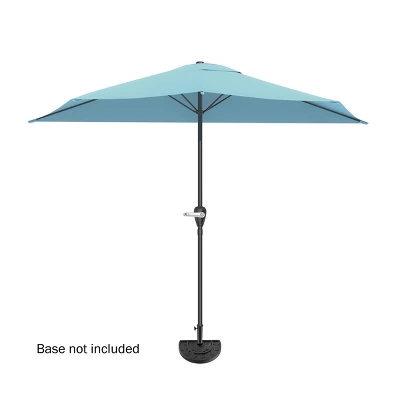 Nature Spring Half Canopy Patio Umbrella - 9', Blue 1 Nature Spring Half Canopy Patio Umbrella - 9', Blue